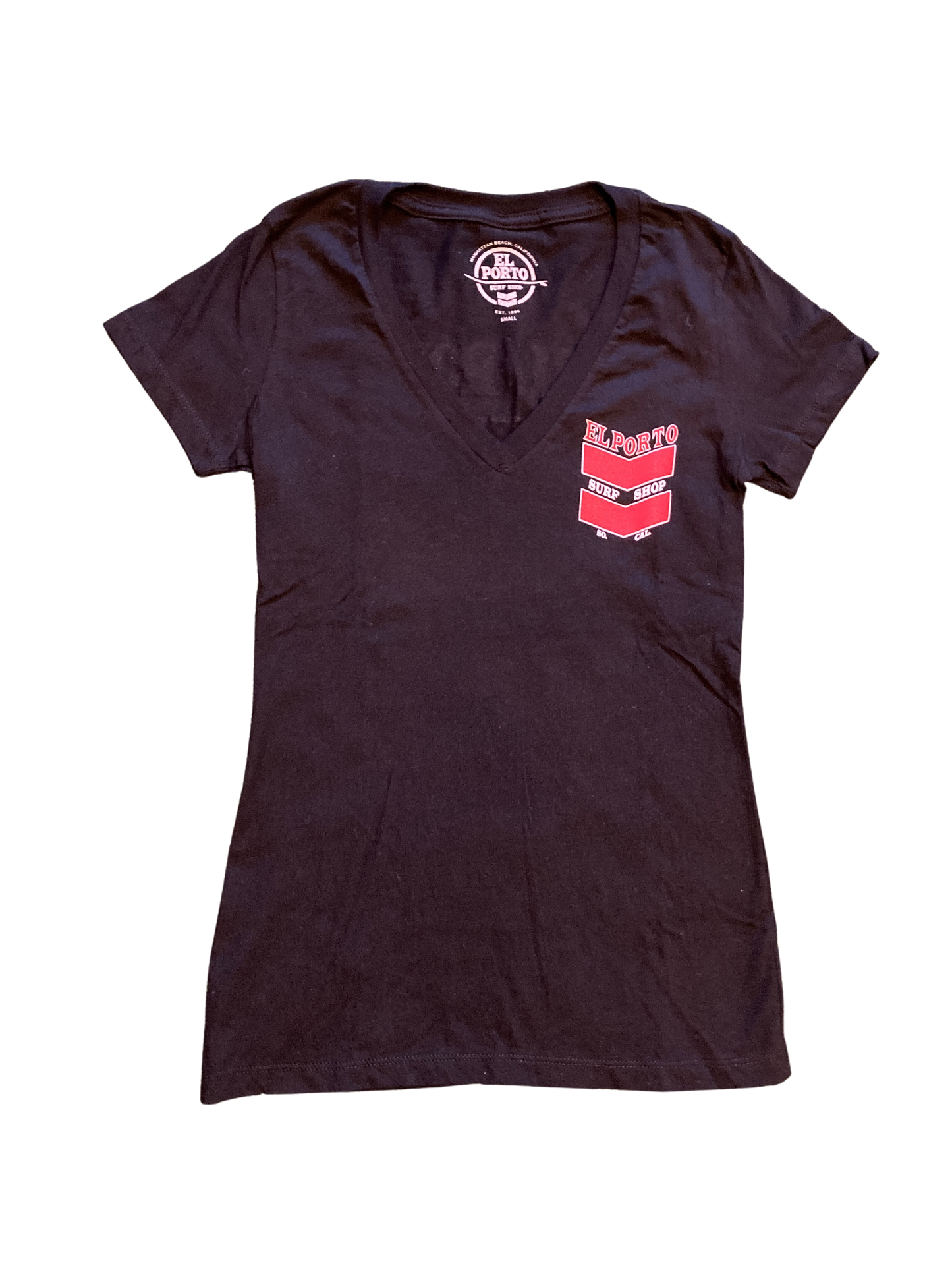 Women’s Classic El Porto Surf Shop Logo V-Neck