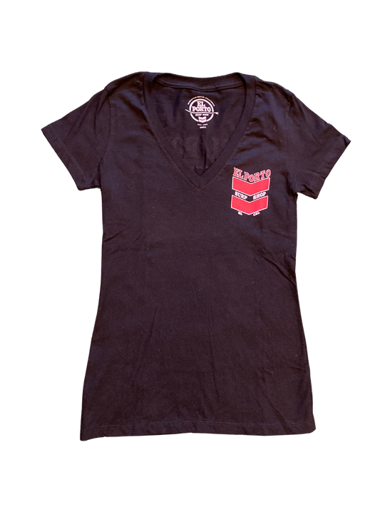 Women’s Classic El Porto Surf Shop Logo V-Neck