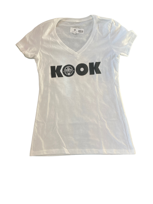 El Porto Surf Shop “Kook” Women’s White V-Neck