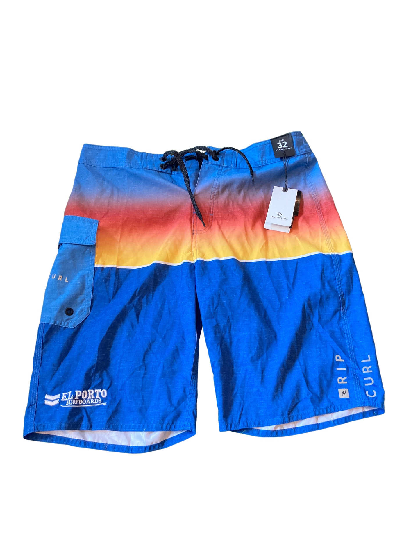 Ripcurl Dawn Patrol Boardshort Retro Blue (El Porto embroidered)