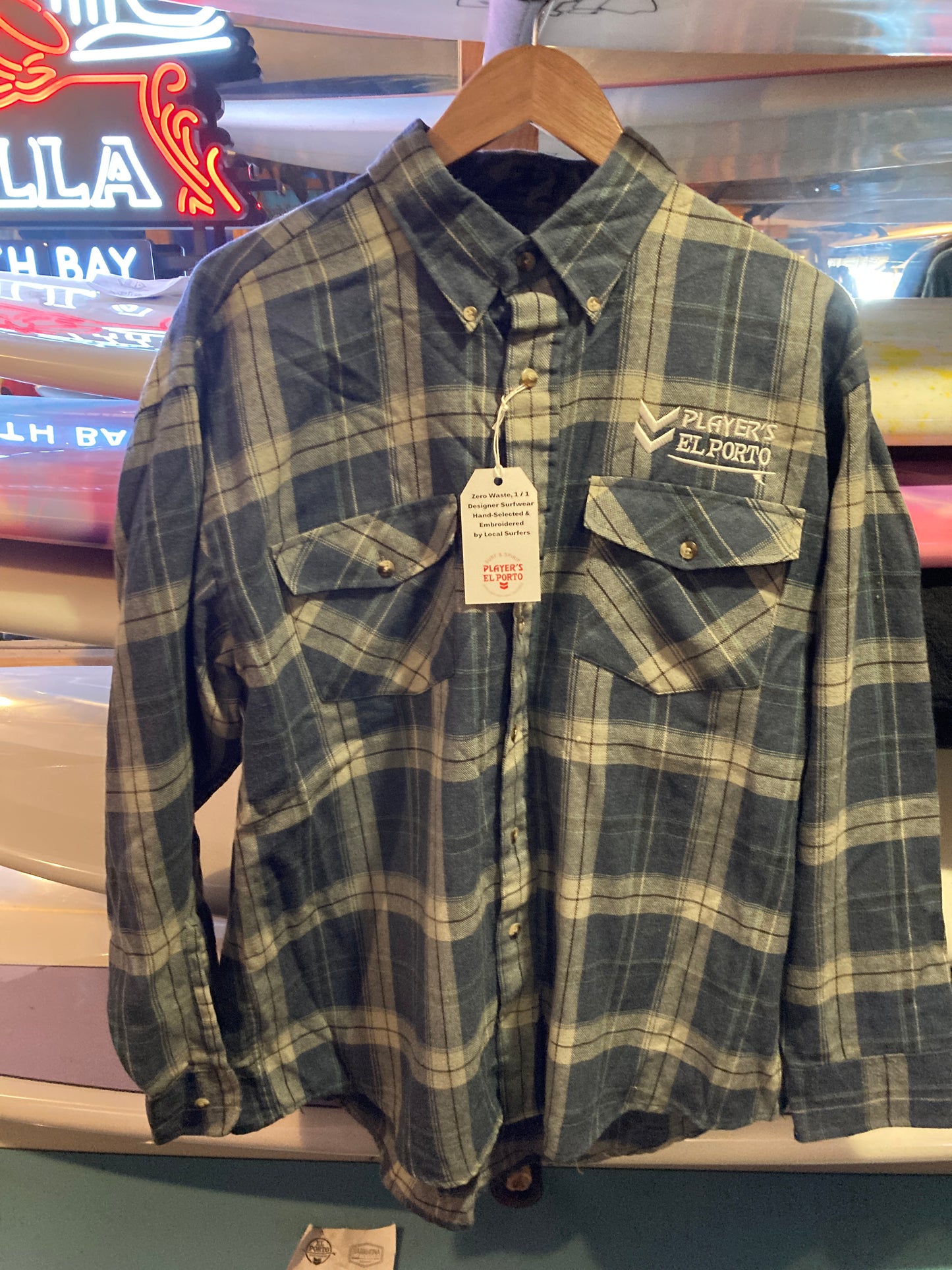 Designer Flannel Blue & White