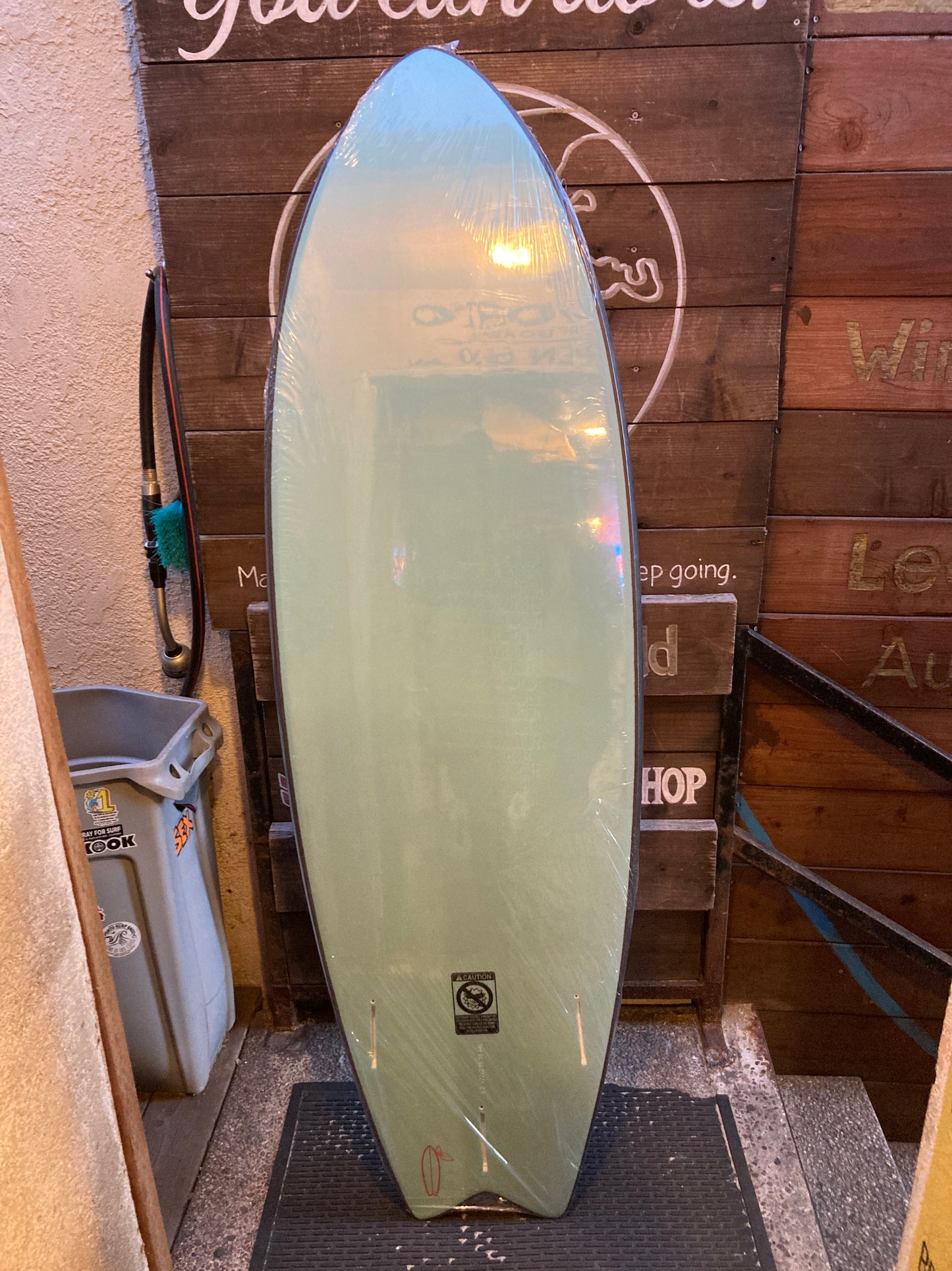 Slab Stick 6'2" Foam Board Black/Teal (NEW)