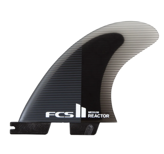 FCS II Reactor PC Medium Charcoal/Black Quad Rear Fins