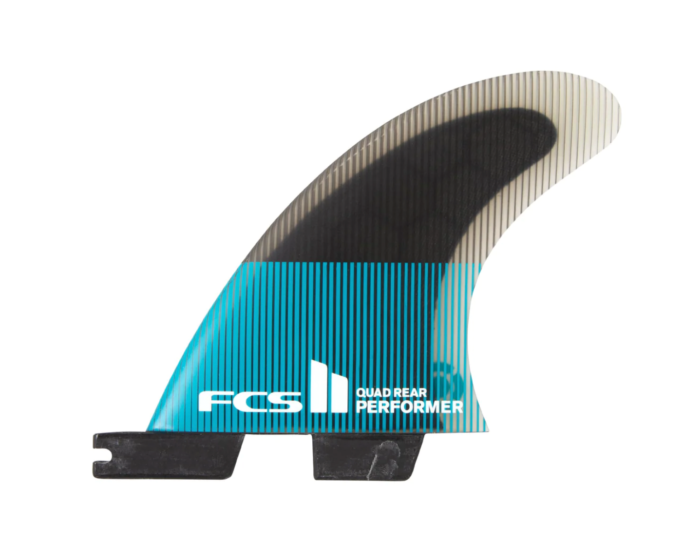 FCS II Performer PC Large Teal/Black Quad Tear Fins