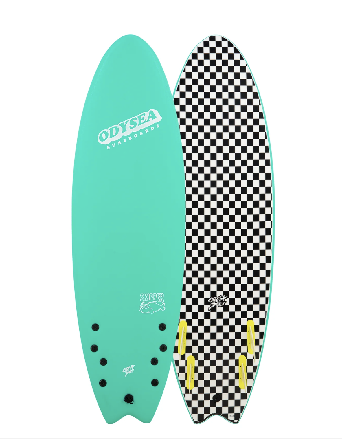 Odysea Catch Surf Skipper 6'0 Turquoise/Checkered Quad