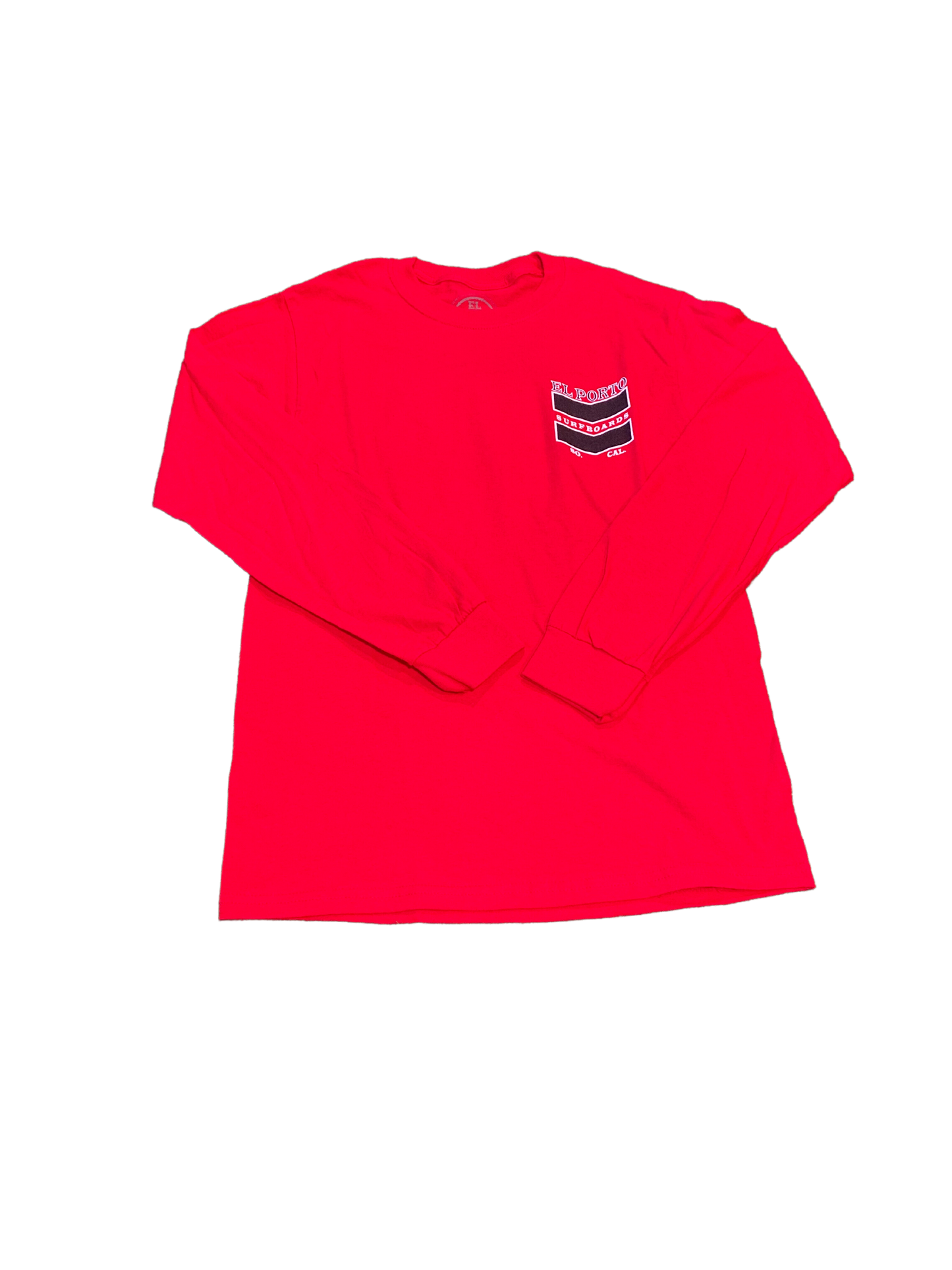 El Porto Surf Shop Chevron Long Sleeve Red