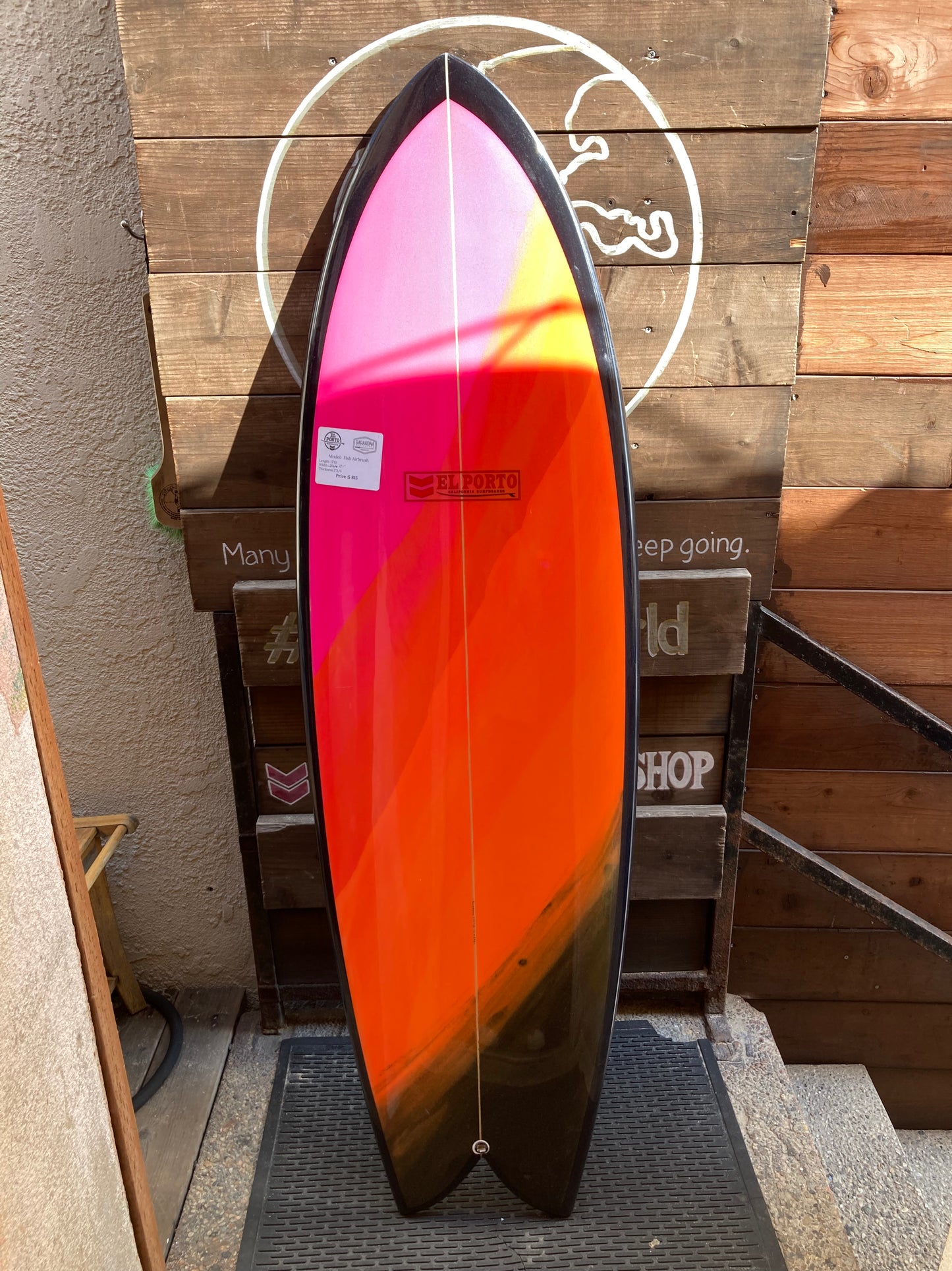 El Porto x Barahona Black Sunset 5'10 Surfboard