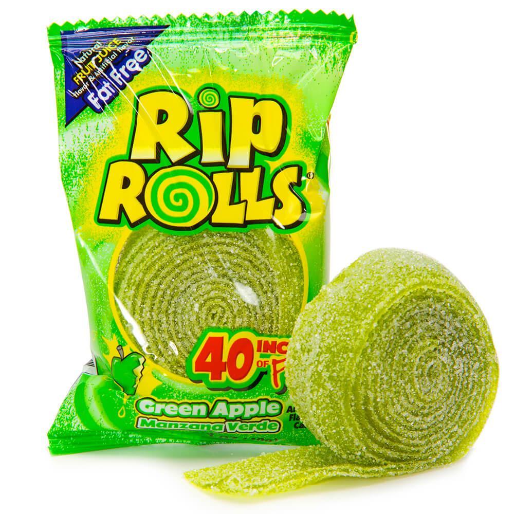 Rip Rolls Sour Green Apple Manzana Verde