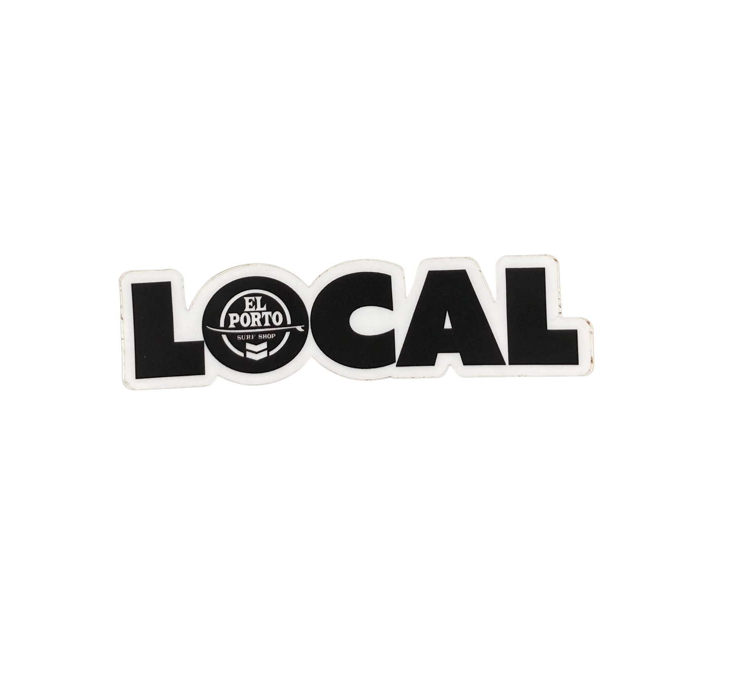 Black El Porto Local Sticker