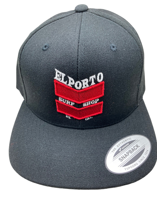 El Porto Chevron Hat (Black)