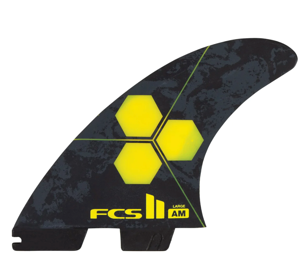 FCS 2 AM PC Large Yellow Tri-Quad Retail Fins