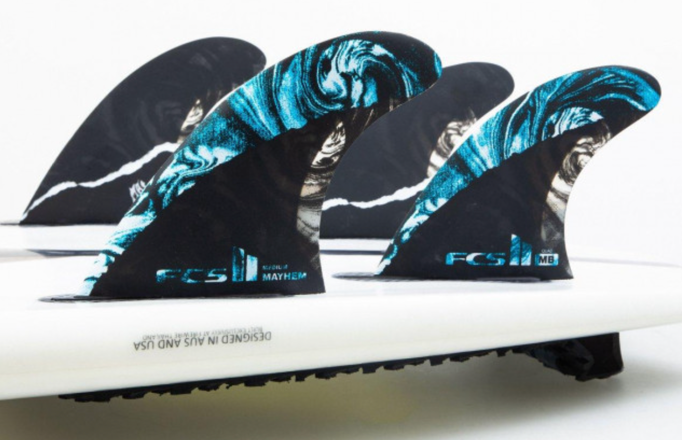 FCS II MB PC Carbon Blue Thruster Fins (Medium)
