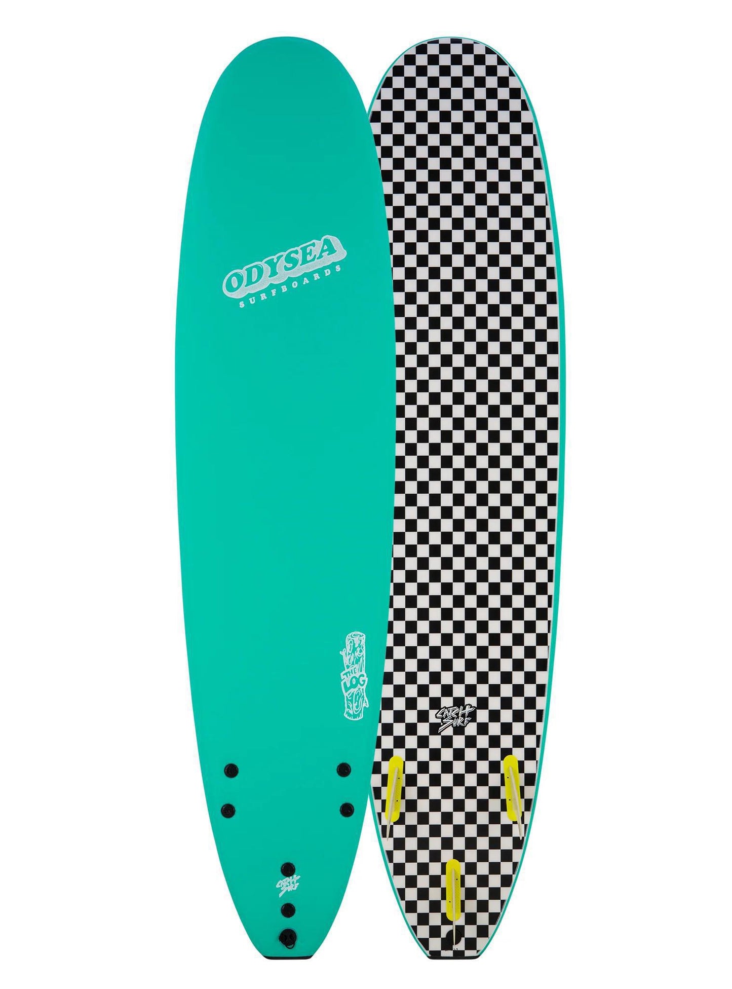 Odysea 7'6 Log- Turquoise/Checkers