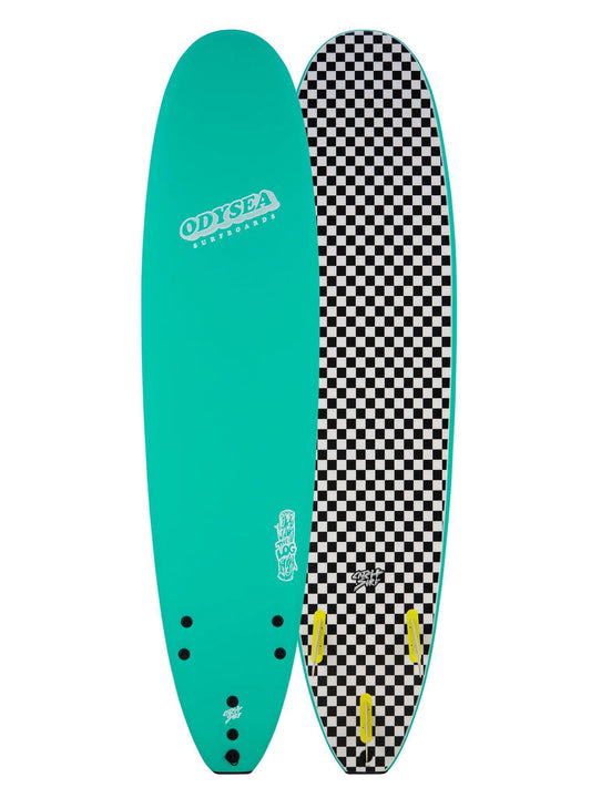 Odysea 7'6 Log- Turquoise/Checkers