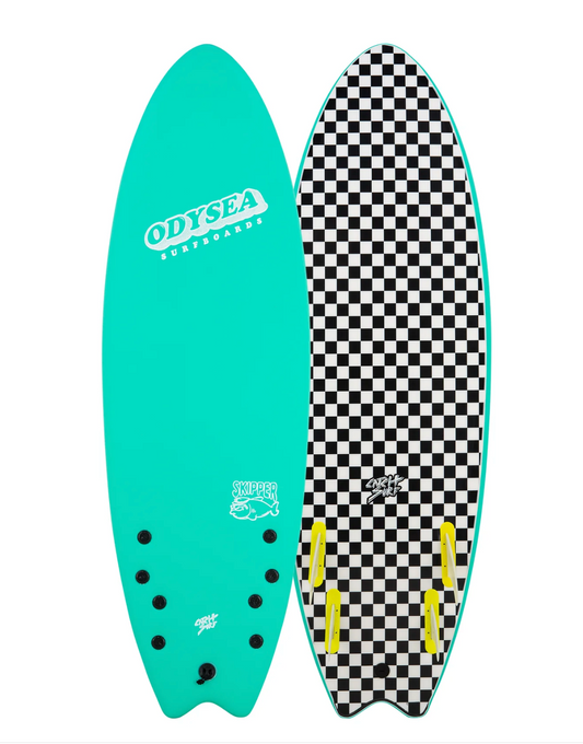 Odysea Catch Surf Skipper 5'6 Turquoise/Checker Quad
