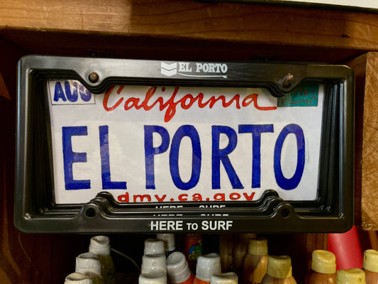 El Porto Surf Shop Here To Surf plate cover