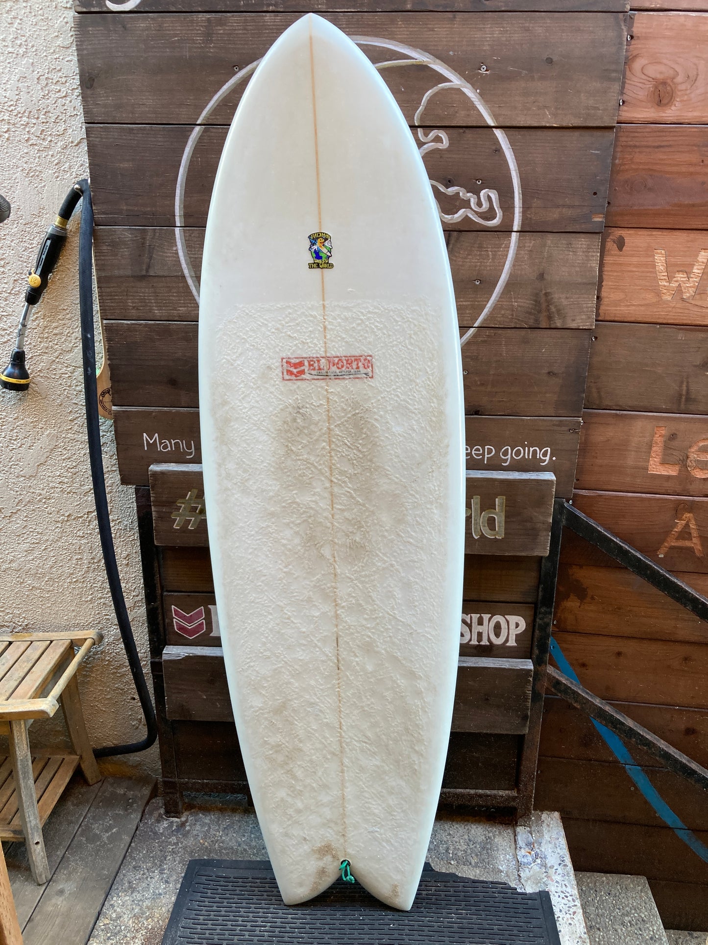 USED: El Porto x Barahona 5'8 Twin Fish Surfboard