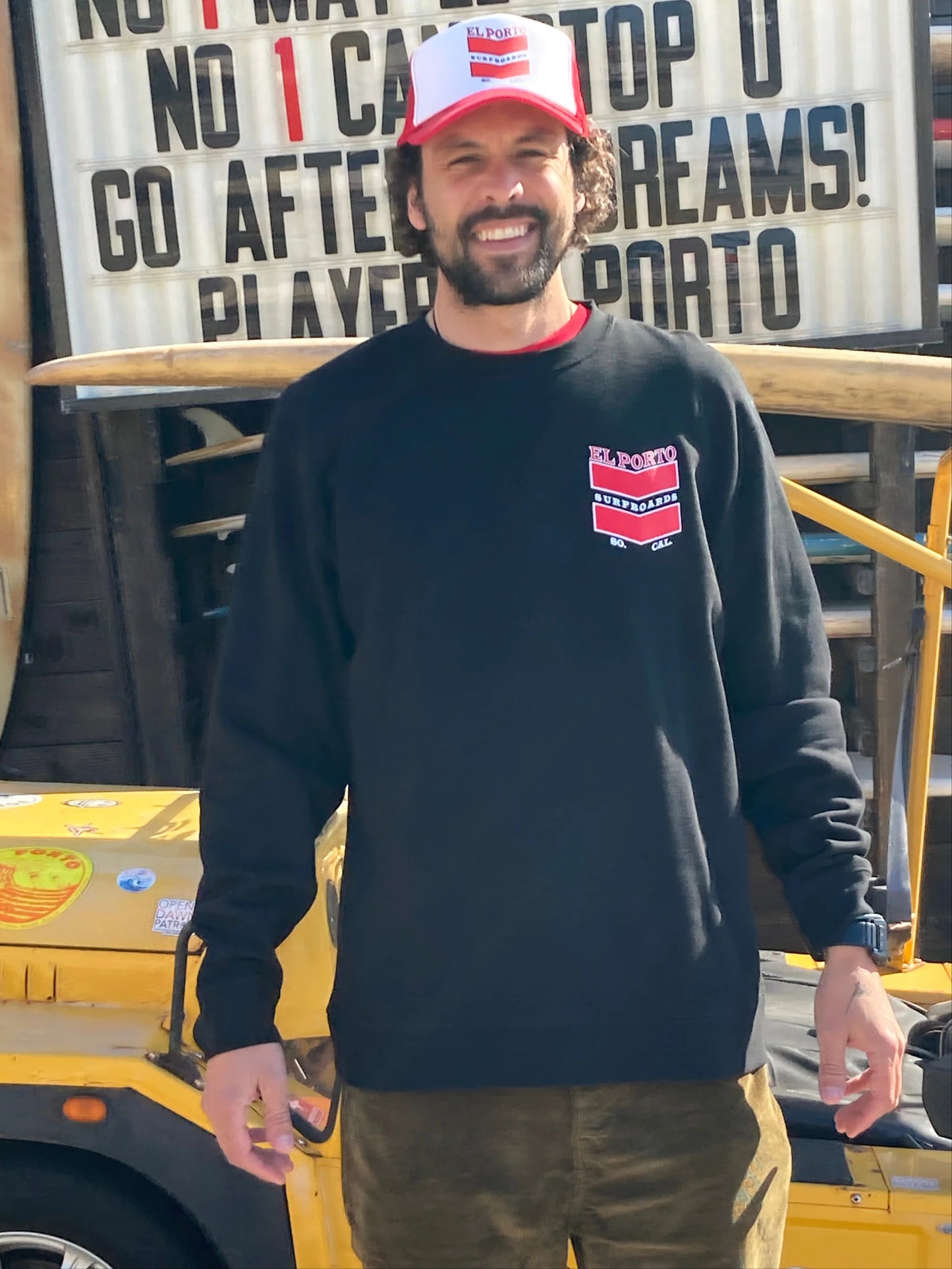 El Porto Surfboards Chevron Crewneck Premium Sweatshirt, unisex