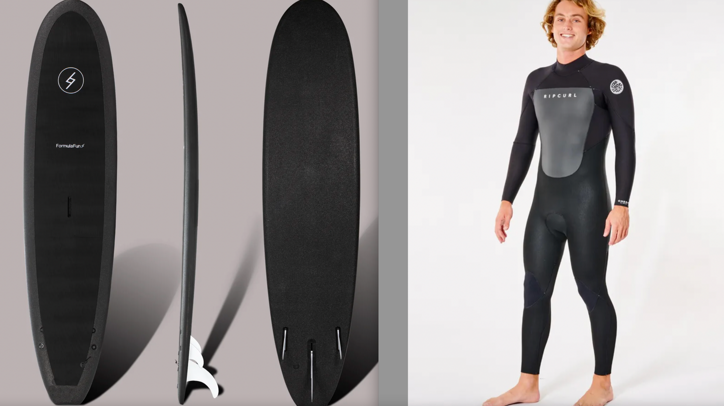 1 Hour Wetsuit / Surfboard Rental Combo