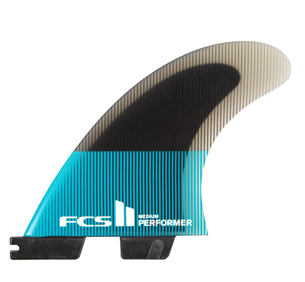 FCS II Performer PC Large Teal/Black Quad Fins