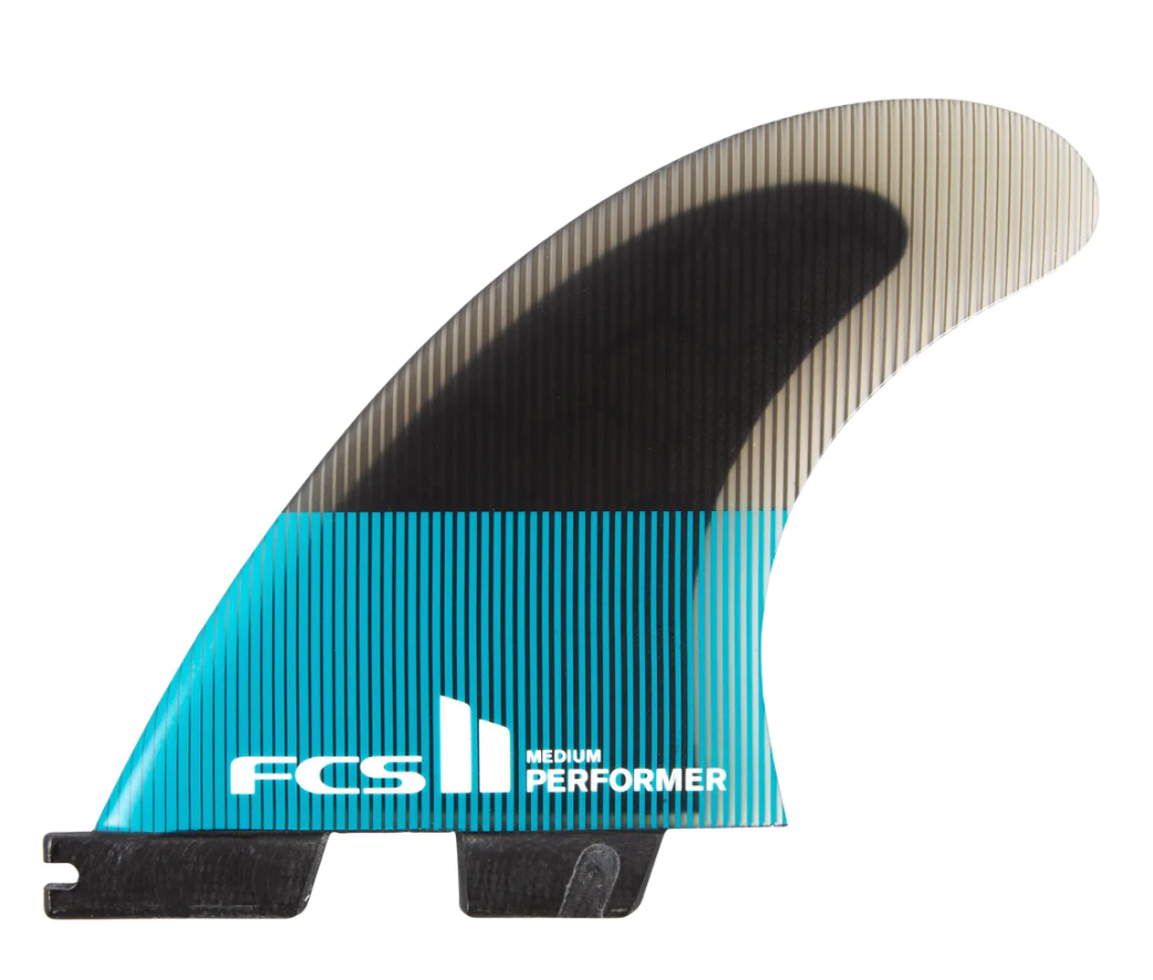 FCS II Performer PC Small Teal/Black Quad Fins