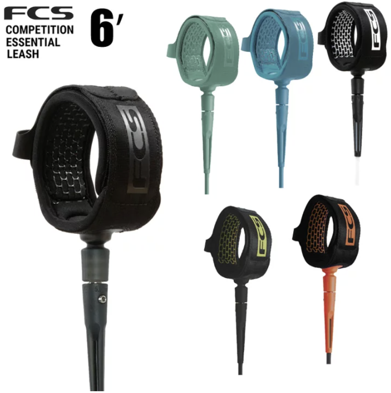 FCS 6' Comp Essential Leash