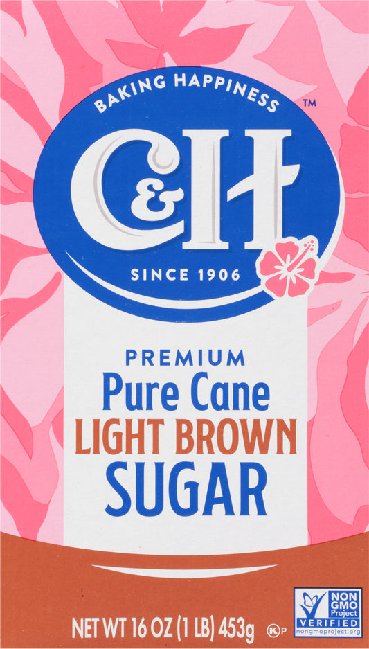 C&H Pure Cane Light Brown Sugar 16 OZ