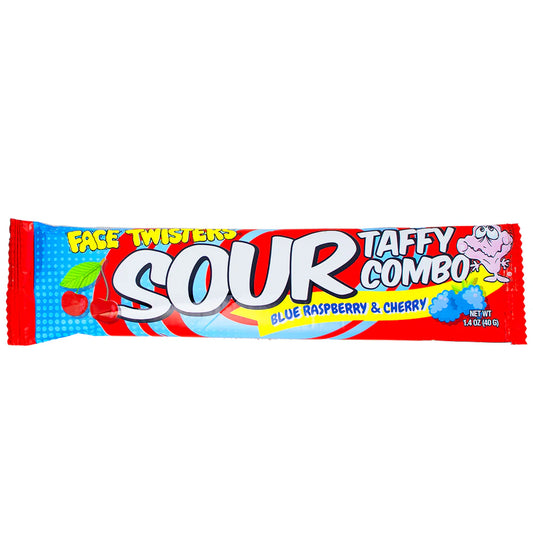 Sour Face Twisters Raspberry & Cherry 1.4oz