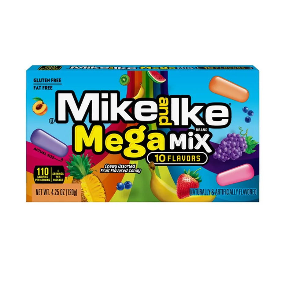 Mike and Ike mega mix 10 flavors 4.25oz