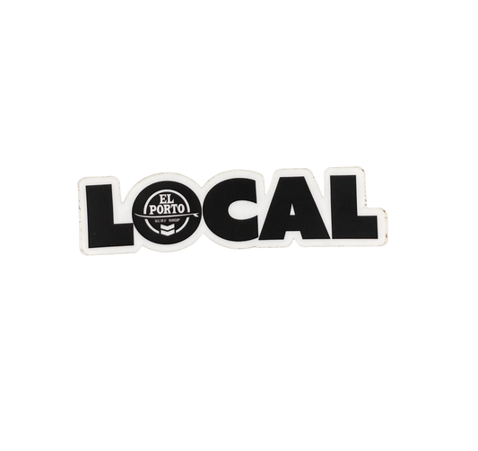 Black El Porto Local Sticker