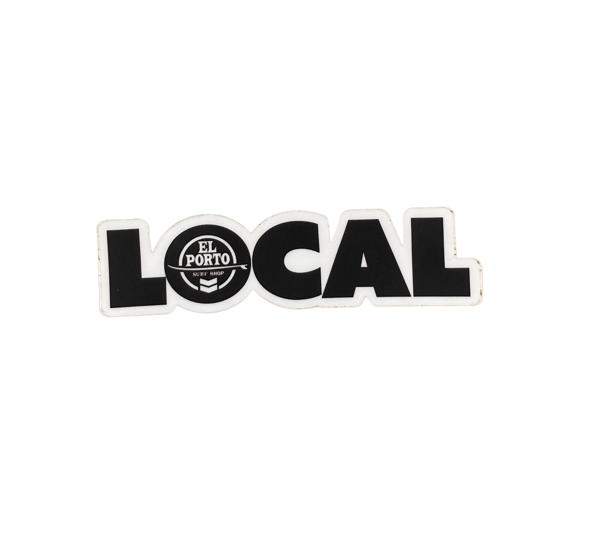 Black El Porto Local Sticker – ElPortoSurfShop