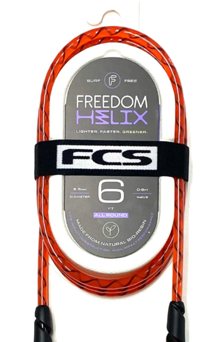 FCS 6' Freedom Helix Red/Black Leash