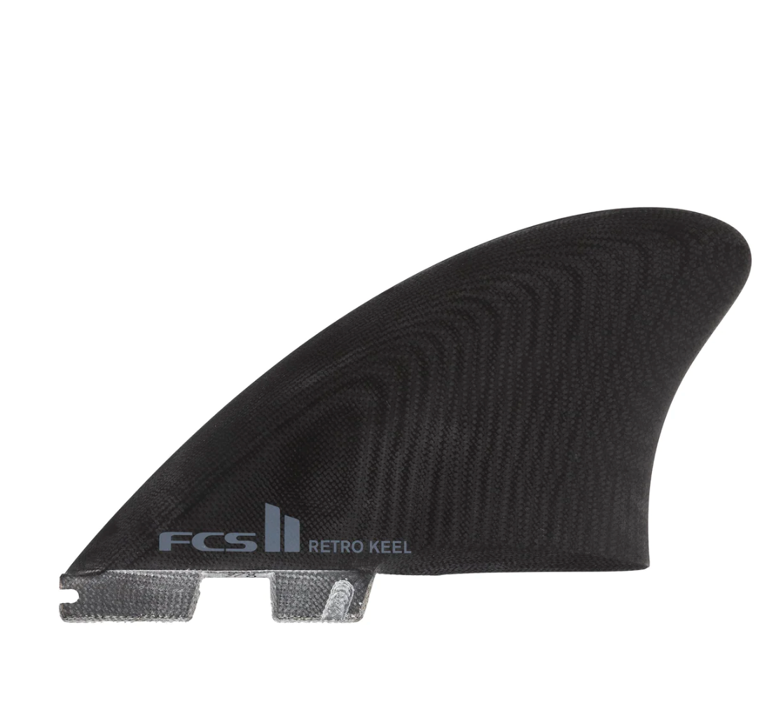 FCS II Retro Keel PG Black Twin Fin