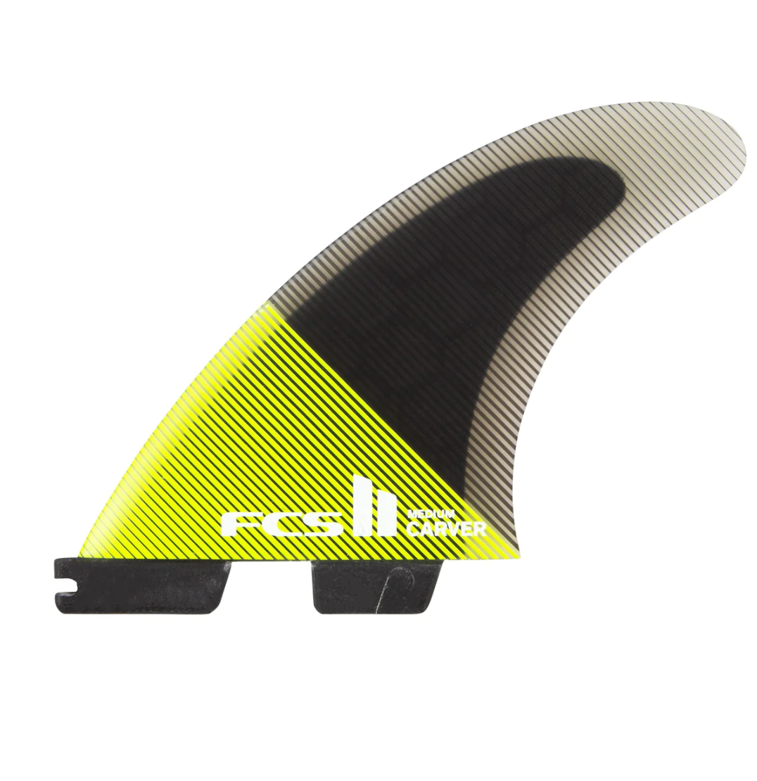 FCS II Carver PC Medium Acid/Black Tri Fins