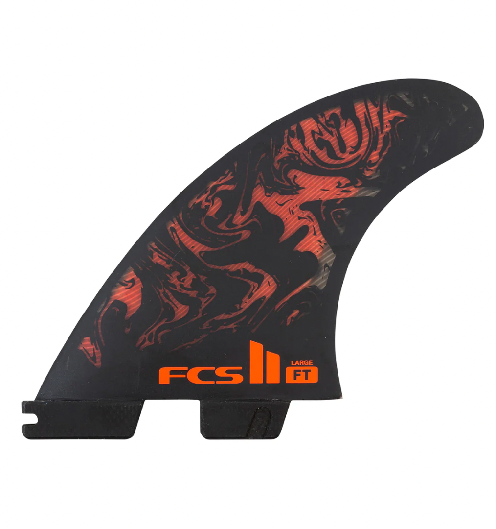 FCS II FT PC Medium Black/Red Tri Fins