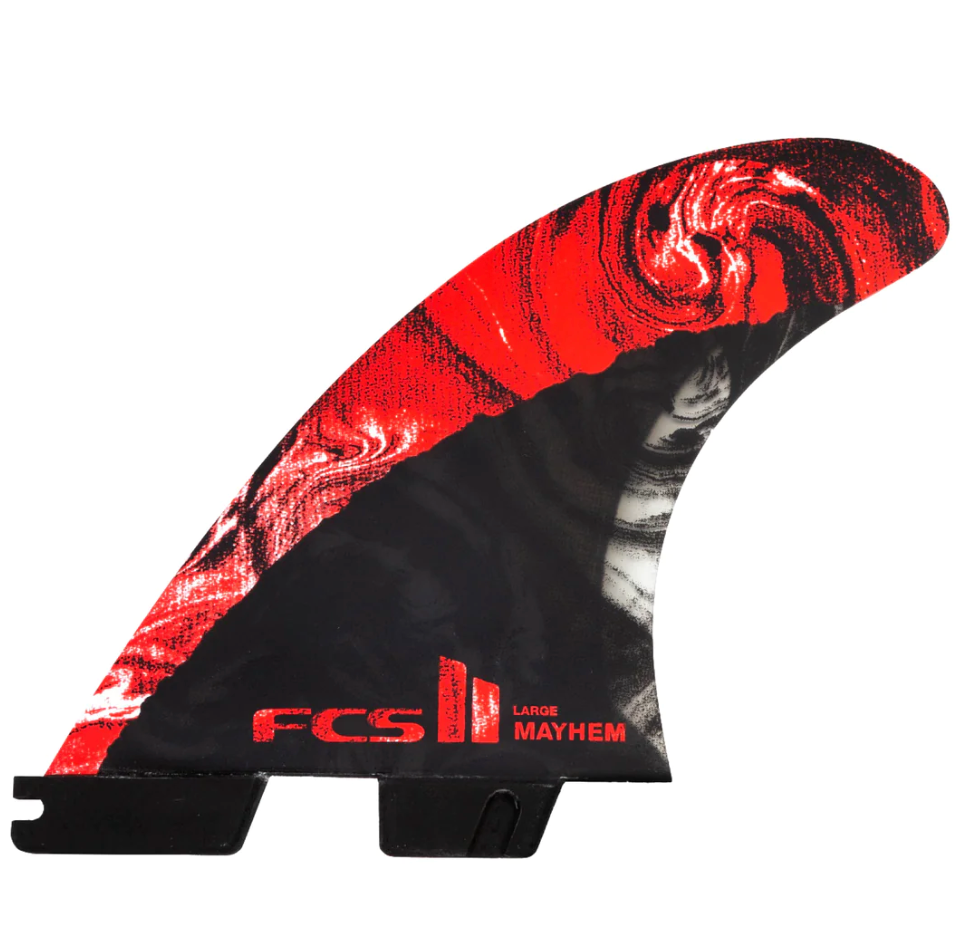 FCS II MB PC Carbon Large Red Tri Fins