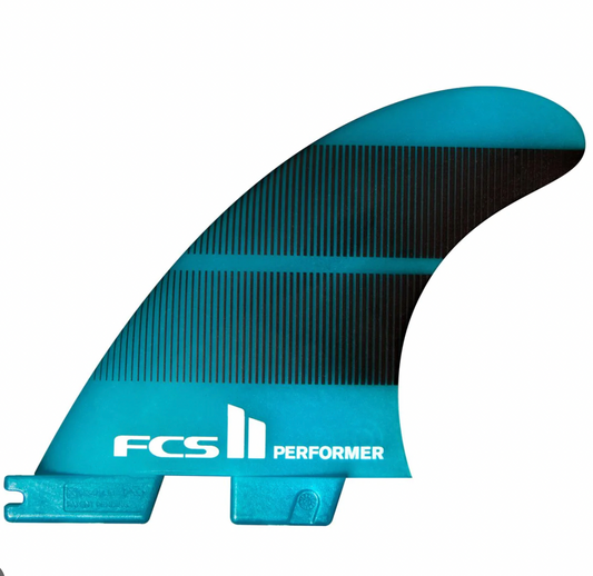 FCS II Performer Neo Glass Medium Teal Quad Fins