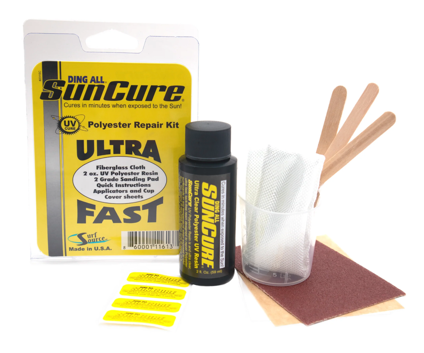 SunCure ULTRAFAST Polyester Repair Kit