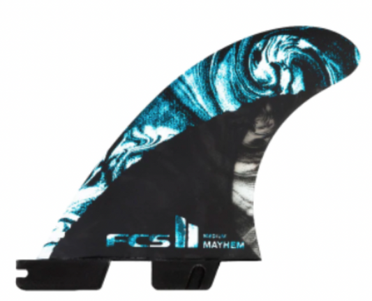 FCS II MB PC Carbon Medium Blue Tri-Quad Fins