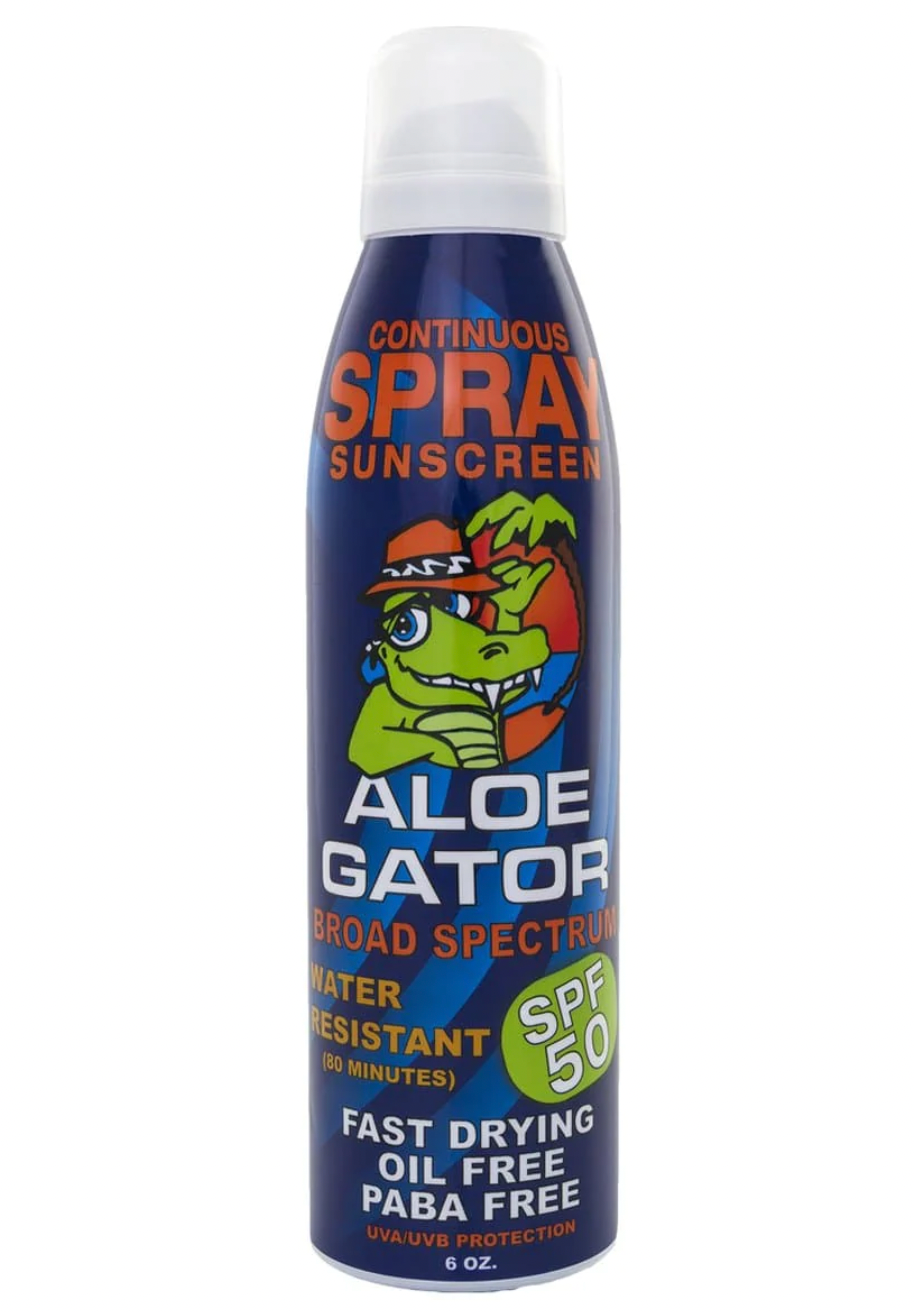 Aloe Gator SPF 50 spray sunscreen